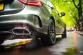 Exhaust pipe of a car blowing out the pollution Royalty Free Stock Photo