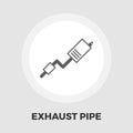Exhaust pipe flat icon Royalty Free Stock Photo
