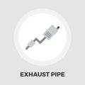 Exhaust pipe flat icon Royalty Free Stock Photo