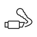 Exhaust Pipe icon vector image. Royalty Free Stock Photo