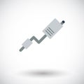 Exhaust pipe single icon. Royalty Free Stock Photo