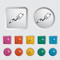 Exhaust pipe single icon. Royalty Free Stock Photo