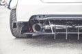 Exhaust pipes of a modern sports car Royalty Free Stock Photo