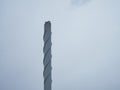 Exhaust smoke of a huge ocean giong cruise ship