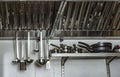 Exhaust systems, hood filters detail in a professional kitchen Royalty Free Stock Photo