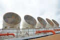 Exhaust vents of industrial air conditioning and ventilation units Royalty Free Stock Photo