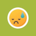 exhausted emoticon. Vector illustration decorative design Royalty Free Stock Photo