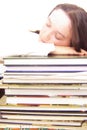 Exhausted student Royalty Free Stock Photo