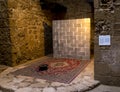 An exhibit inside of Paphos Castle museum on a ground level