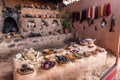 Exhibit of a textile workshop in Chinchero town, Pe Royalty Free Stock Photo