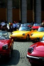 Exhibition of Alfa Romeo cars in Piazza San Pietro in the Vatican. Royalty Free Stock Photo