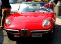 Exhibition of Alfa Romeo cars in Piazza San Pietro in the Vatican. Royalty Free Stock Photo