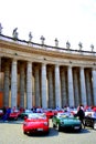 Exhibition of Alfa Romeo cars in Piazza San Pietro in the Vatican. Royalty Free Stock Photo