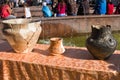 Exhibition of ancient local dinnerware, restored authentic clay dishes of the Trypillya period at Vinnytsia City Day