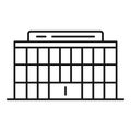 Exhibition center sale icon, outline style