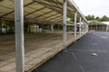 Exhibition construction of a regional fair, tent construction, a Royalty Free Stock Photo