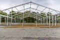 Exhibition construction of a regional fair, tent construction, a Royalty Free Stock Photo