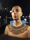 Exhibition dedicated to Tutankhamun and Egypt. the reproduction of ancient Egyption pharaoh, king Tut. Saint- Petersburg, Russia