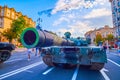 Exhibition of destroyed Russian military vehicles on Khreshchatyk avenue in Kyiv, Ukraine