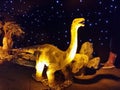 An exhibition of dinosaur sculptures designed similar to the original