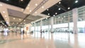 Exhibition event convention hall business blur background of tech expo, trade fair, passenger terminal or museum gallery lobby Royalty Free Stock Photo