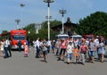 Exhibition of firefighting vehicles at the exhibition center in Moscow.