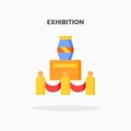 Exhibition flat icon.