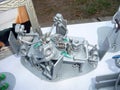 Exhibition of folk art. City Day Stavropol. Sculpture of metal parts. Handwork.Sculpture of metal parts. Handwork. Drinking-spree