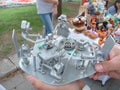 Exhibition of folk art. City Day Stavropol. Sculpture of metal parts. Handwork.Sculpture of metal parts. Handwork. Drinking-spree