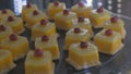 exhibition of French haute patisserie: lemon gelee candy