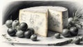 exhibition of the most exquisite cheeses, ready to be savored and admired