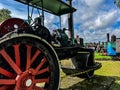 An exhibition of old steam engines on the square next to the historic silver mine in Tarnowskie GÃÂ³ry. Steam road roller