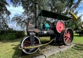 An exhibition of old steam engines on the square next to the historic silver mine in Tarnowskie GÃÂ³ry. Steam road roller