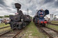 Exhibition of old trains
