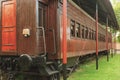 Photograph of old wooden train carriage Royalty Free Stock Photo