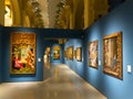 Exhibition of paintings in National Art Museum of Catalonia. Barcelona. Spain.