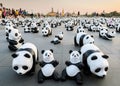 Exhibition of the 1,600 paper-mache panda sculptures world tour collaboration in Thailand