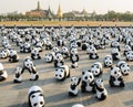 Exhibition of the 1,600 paper-mache panda sculptures world tour collaboration in Thailand