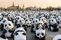 Exhibition of the 1,600 paper-mache panda sculptures world tour collaboration in Thailand