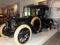 Pyshma, Russia - 09/12/2020: Exhibition of retro cars. Car `Brewster Knight Mod. 41 Town car`, 1915, manual, 3-speed, capacity 40H