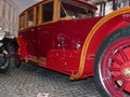 Pyshma, Russia - 09/12/2020: Exhibition of retro cars.Car `Heine-Velox V12`, 1921, limousine, 12-cylinder, 115 hp, USA