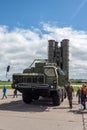 Exhibition of Russian military equipment, launcher of the S-400 Triumph anti-aircraft missile system 5p85cm2-1