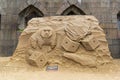 The exhibition of sand sculptures. Composition