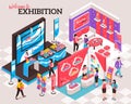 Exhibition Show Stands Composition Royalty Free Stock Photo