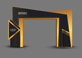 exhibition stand Gate entrance vector with for mock up event display, arch design