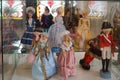 Exhibition of toys in folk costumes