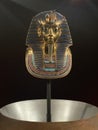 Gold mask of Tutanchamun on black background as replica from Egypt pharaoh. 14.03.2021 - Oerlikon, Switzerland