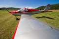 Exhibition of a vintage aeroplane. Royalty Free Stock Photo