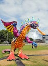 Exhibition and virtual visit on Mexico. Paris, the Parc de la Villette (France). from 4 to 22 July 2015. an Alebrije, the dragon Royalty Free Stock Photo