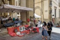 Exhibitor at the Arezzo Antiques Fair, logge del vasari